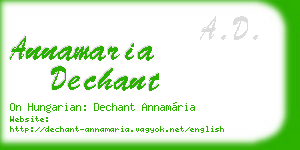 annamaria dechant business card